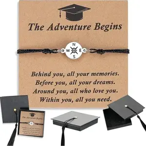 BloomWish S Graduation Gifts for Her Him Kindergarten Class of 2026 Cool High School College Graduation Gift 5th 8th Grade Teen Girl Boy Bracelet Women Jewelry Cards Middle School Nurse Senior Daughter Student Adjustable Cuffs