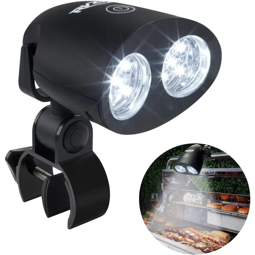 Barbecue Grill Light, 360° Rotation For BBQ With 10 Super Bright LED Lights-Heat Resistant, 100lm LED BBQ Light For Gas/Charcoal/Electric Grill-Battery Included-Gift For Thanksgiving/Xmas