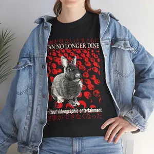 Funny Meme Shirt, I Can No Longer Dine Without Videographic Entertainment Funny Shirt, Parody Tee, Funny Meme Gift, Rabbit Meme, Gift Meme, Funny Rabbit Quote Merch