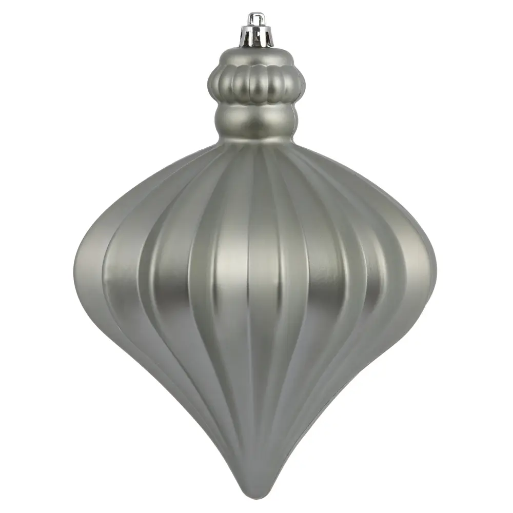 212 MAIN Christmas Ornaments, 6 in. Matte Limestone Onion Drop Hanging Home Decor Ornaments, 4 Per Bag, Hanging Ornaments