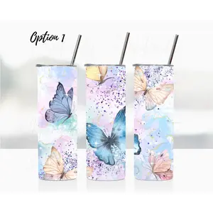 Butterflies stainless steel insulated tumbler
