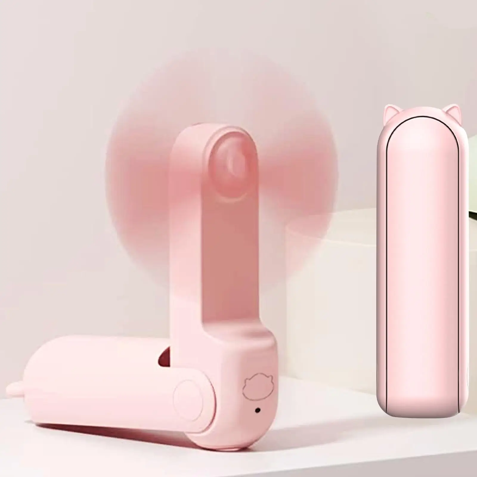 Portable Handheld Mini Fan with Power Bank, 1 Count USB Rechargeable Foldable Pocket Fan with Adjustable Fan Speeds, Suitable for Home Outdoor