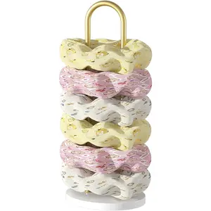 Scrunchie Holder,Hair Tie Organizer Holder,Hair Accessories Organizer Stand,Metal and  Combination Hair Accessory Storage Displays Holder (Golden)