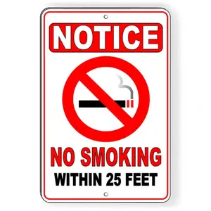 No Smoking Sign, No Smoking Warning Sign, Durable & Weatherproof Sign for Public & Commercial Areas, Home Decor, Hanging Decor