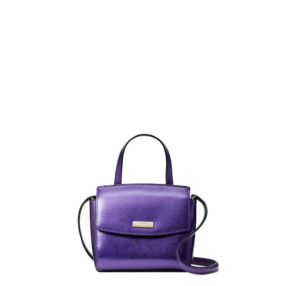 Kate Spade Laurel Way Mini Alisanne Women's Elegant Leather Crossbody Bag, Casual Lightweight Mini Purse with Adjustable Strap in Regal Plum, Crossbody Bags, Hands-Free
