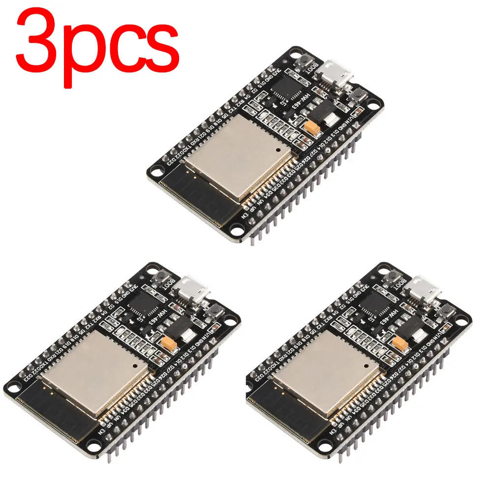 3PCS Micro USB ESP32 CP2102 Development Board 2.4GHz Dual-Mode WiFi + Bluetooth Dual Cores Development Board ESP-32 For DIY Arduino Programming Teaching Device