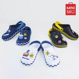 MINISO Snoopy Series Stylish Perforated Slippers, Soft Comfortable Non-slip Sole Casual House Slippers, Breathable Lightweight Slip-on Footwear, Cute Cartoon Style, Ideal For Home Bedroom Bathroom Summer Outdoor Daily Wear#Summervibes