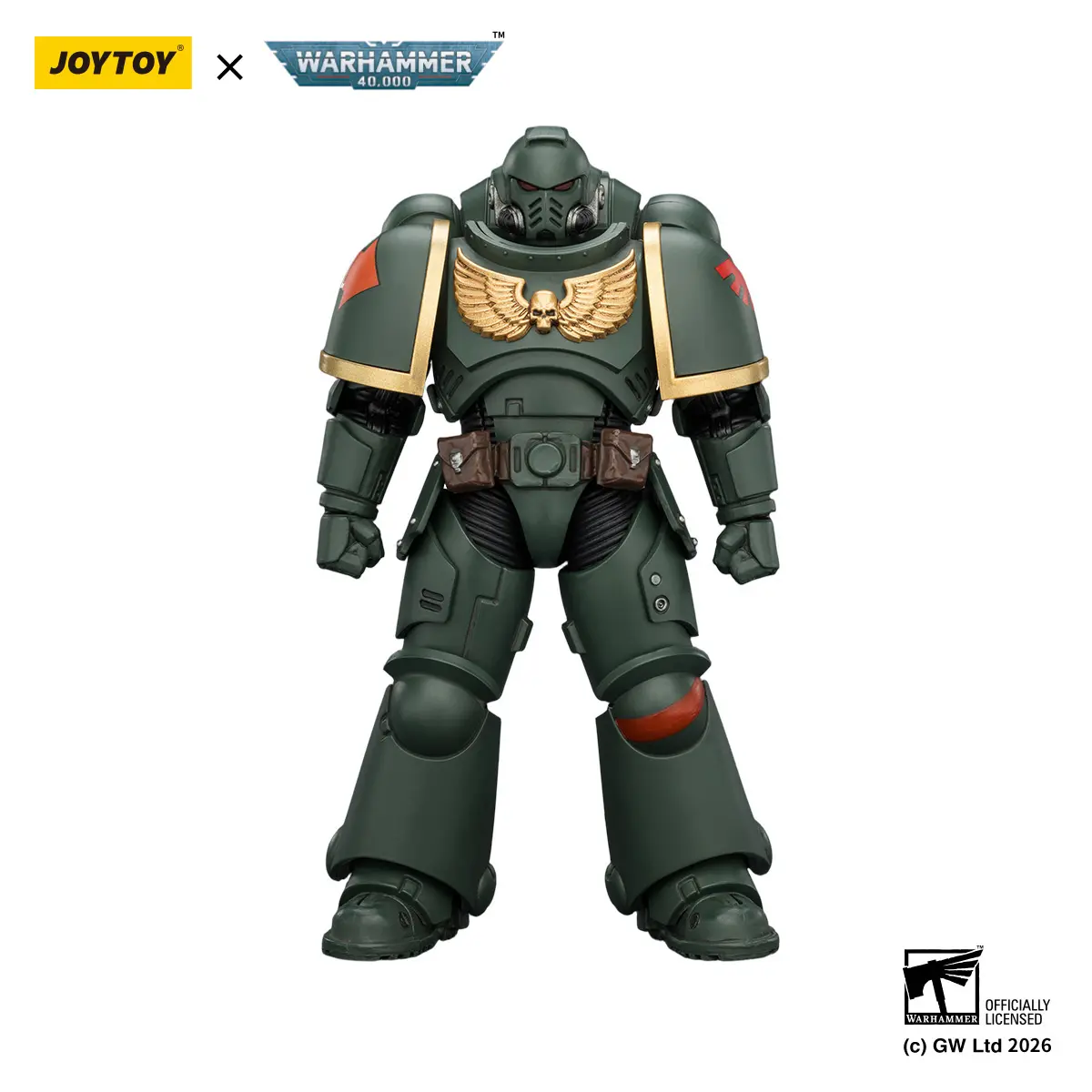Joytoy Warhammer 40,000 1:18 Scale Dark Angels Intercessor Gaming Character Action Figure (JT03868) - 4.84 in, ABS/PVC, Fully Articulated, with Bolt Rifle, Bolt Pistol, Chainsword, Highly Detailed Decorative Collectible for Collectors