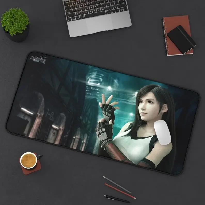 FF7 Tifa Game Desk Mat, Playmat, Gaming Mouse Pad