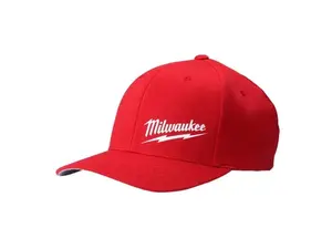 Milwaukee Electric Tool 145639 Fitted Hat, Red - Small & Medium