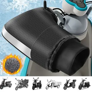 Winter Cold-proof Warm Cycling Gloves Motorcycle Electric Vehicle Plus Velvet Thickened Waterproof Handlebar Gloves