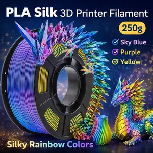 Filajoy Three-Color Silk Gradient Pla Filament, 1.75mm X 250g (0.55lb), Precision +/-0.02mm, Ideal for Jewelry Making & Model Crafting, Arts