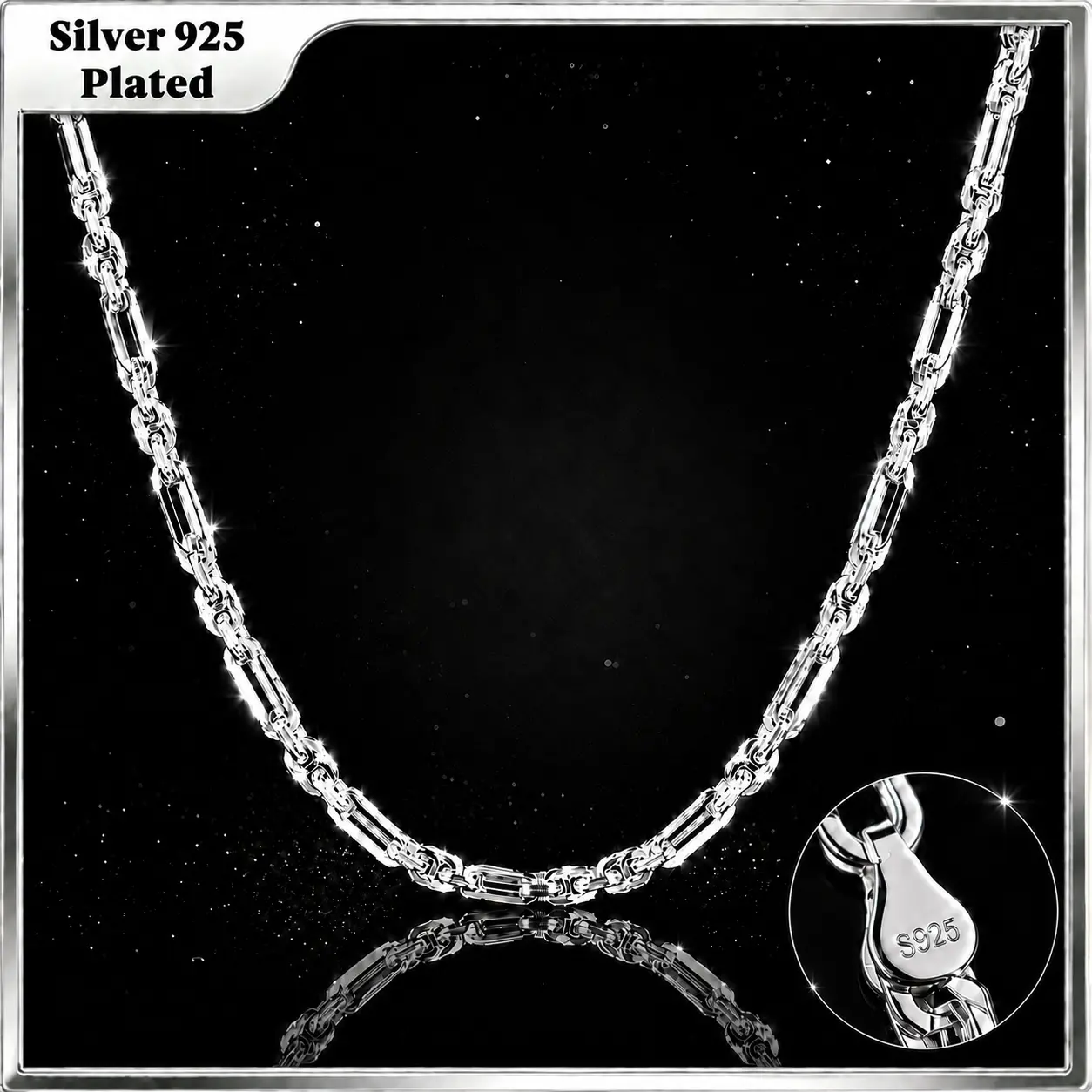 Holylegend S925 Plated Milano Rope Chain ,10X Thicker Silver Coating with Nano Anti-Tarnish Layer, Hypoallergenic Flexible Soft Link Jewelry