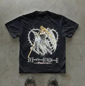 Rem x Misa T-Shirt, Anime Death Note Graphic Tees, Unisex Tshirt, Gifts Shirt, Menswear Womenswear Streetwear, Aesthetic, Heavyweight Cotton Comfort Top Regular Fit Y2k Outfit Outdoor Affliction Clothes