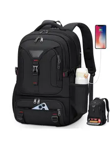 Laptop Backpack 17.3 Inch, 50L Travel Bag with USB Charging Port, Large Capacity Work Bag with Insulated Pouch