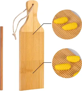 2 In 1 Gnocchi Board Combo Ridged Crosshatched Shaped pasta Cavatelli Board Garganelli Board Pasta Dough Shaping Tool