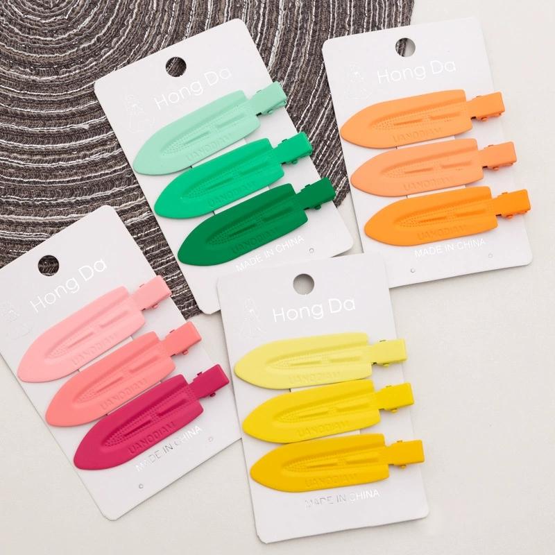 LRV Hair Candy Color Metal Seamless Hairpin Convenient No Bend Crease Make up Hair Clips for Women(3PCS SET)