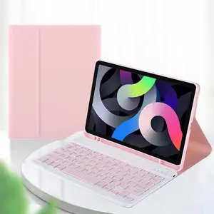 Detachable Rechargeable Wireless Keyboard & Tablet Protector, 1 Set Solid Color Tablet Keyboard Cover, Anti-scratch Tablet Keyboard Protective Case for iPad 10th Generation 10.9'', Magnetic Keyboard