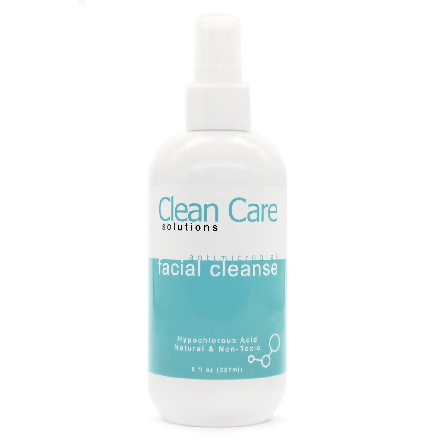 Clean Care Solutions Facial Cleanse for Skincare - Hypochlorous Acid Facial Mist Cleansing Acne Antimicrobial Daily Sensitive Skin Care 8 fl oz