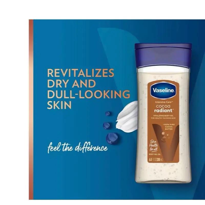 Vaseline Intensive Care Cocoa Butter Body Oil Moisturizer, Premium Nourishing Oils Cosmetic with Aroma Therapy, 6.8 oz (6-Pack)