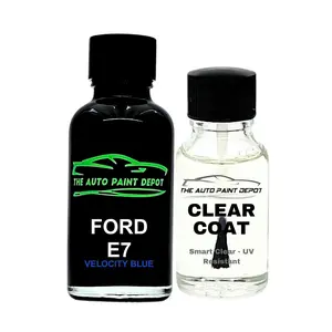 Ford Velocity Blue Automotive Touch Up Kit, 100% OEM MATCH, Paint Code(s) -->((E7/M7423,(PPG948151)) - Brush in bottle, (30mL Paint with 15mL Clear Coat)