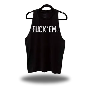 LET 'EM HATE BLACK STRINGER TANK TOP