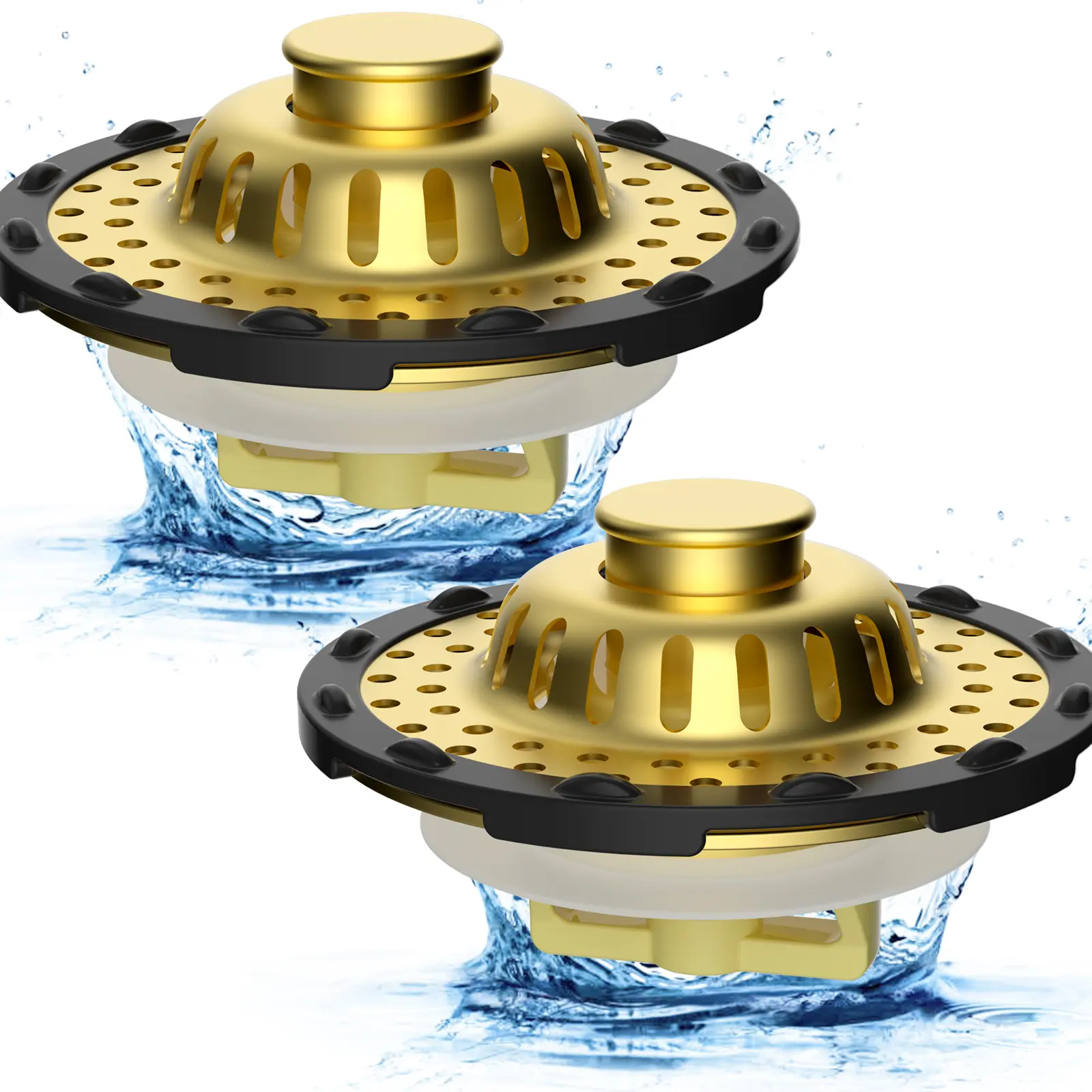 2 Pack - Brushed Gold