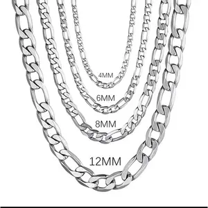 Men's silvering 2MM/4MM/6MM/8MM/10MM/12MM