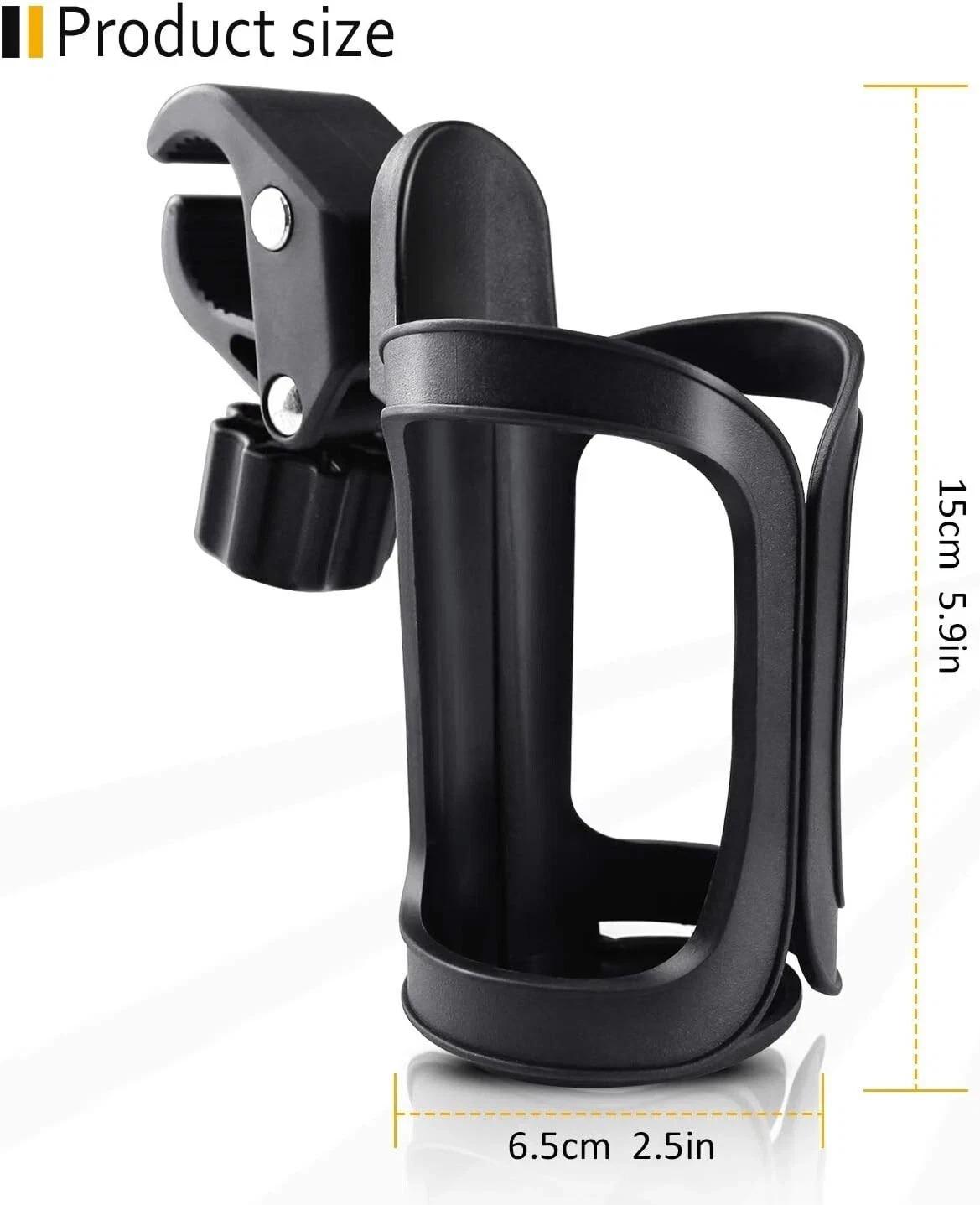 Bike Bicycle Cup Holder, Water Bottle Holders, Universal 360 Degrees Rotation Cup Holder for Bicycle, , Scooter, Walker, , Bottle Holders for Adults