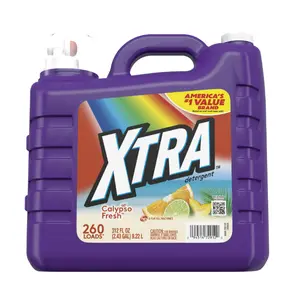 Xtra Liquid Laundry Detergent Soap, Calypso Fresh Scent, 312 fl oz, 260 Loads