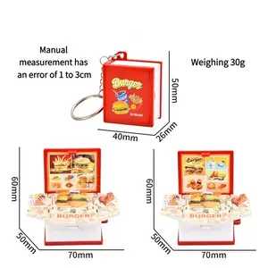 3D Three-Dimensional Folding Pop-Up Book Dreamy House Backpack Pendant Keychain Creative Stress-Relief Toy Small Gift