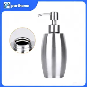 Shiny 375ML Stainless Steel Sink Soap Dispenser, Kitchen Hand Liquid Pump Lotion Bottle for Home Organization