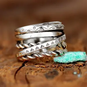 Hip-hop Gothic Vintage Thick Cross Wide Band Silvery Ring - Unisex Fashion Jewelry for Daily & Party Wear, Perfect Valentine's/Christmas Gift