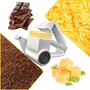 2025 HOT 1count Multifunctional Rotary Grater - Manual Cheese, Ginger, and Vegetable Shredder, Plastic