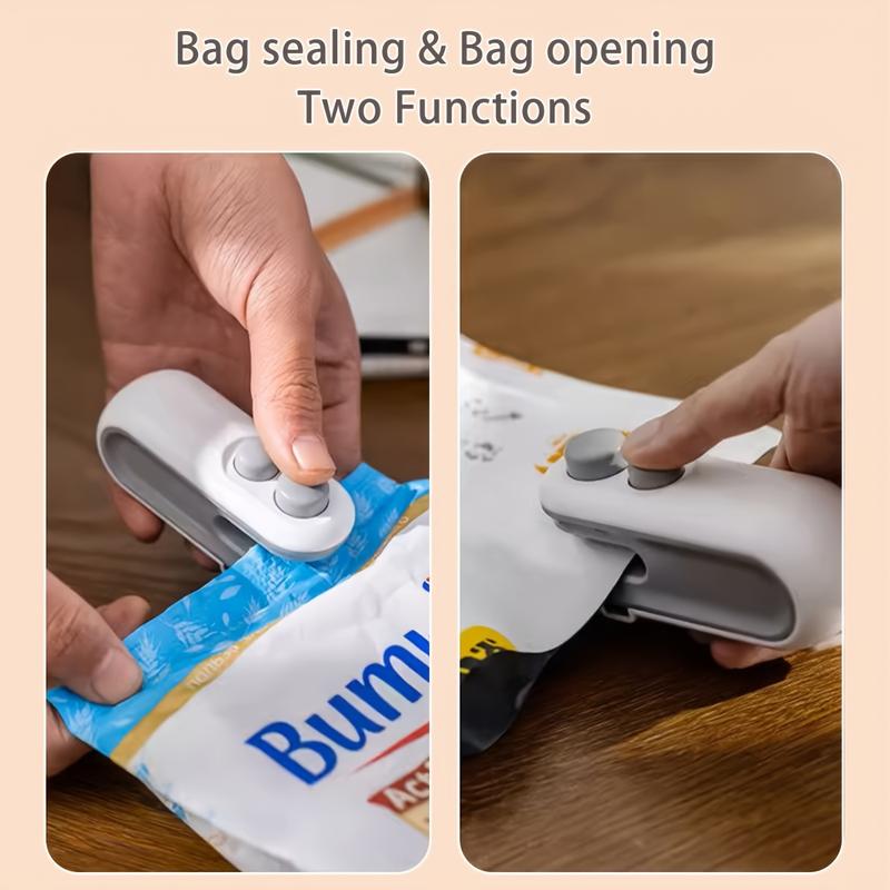 2 in 1 Mini Sealing & Cutting Machine, Portable Usb Rechargeable Snack Sealing Machine, Handheld Heat Sealing Device for Snack & Food Storage Plastic Sealer