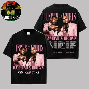 [X-26] The R&B Tour Date 2026  Raymond & Brown Pink Official Premium Cotton T-Shirt, R&B Music Duo Graphic Tee, Urban Hip Hop Soul Streetwear Shirt, Breezy Concert Tour Merch, Gift for Tea