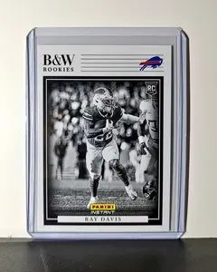 Ray Davis 2024 Panini NFL #10 Black & White Rookies Card Buffalo Bills 1 of 680