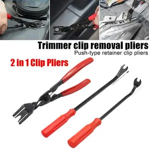 3 Piece Set Car Trim Clip Removal Pliers Headlight Repair Door Panel Retainer Remover Tool Auto Interior Repair Kit for Cars & Trucks