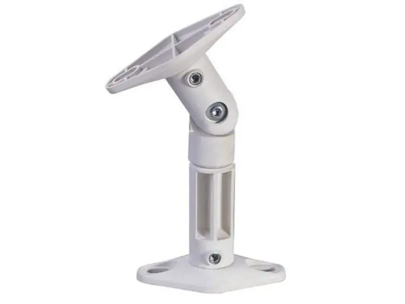 Monoprice 3013 White Plastic Body Speaker Wall Mounting Bracket - Audio & Video Accessories, Durable Speaker Rack Frame Stands