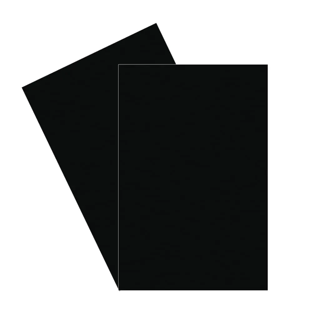 2 Pcs Black Plastic ABS Sheet 8 X 12" X 1/8" with Protective Paper - Color Acrylic Plexiglass for Handcrafts, Signs, Photography, Painting Aivoxe