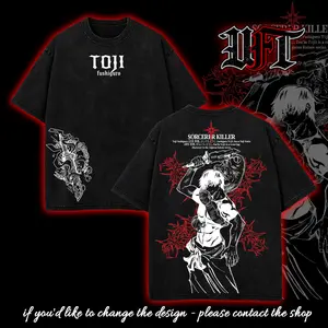 Toji Fushiguro heavenly restriction the man who left all behind jjk jujutsu kaisen anime game movie 2 sided washed tshirt graphic tees menswear