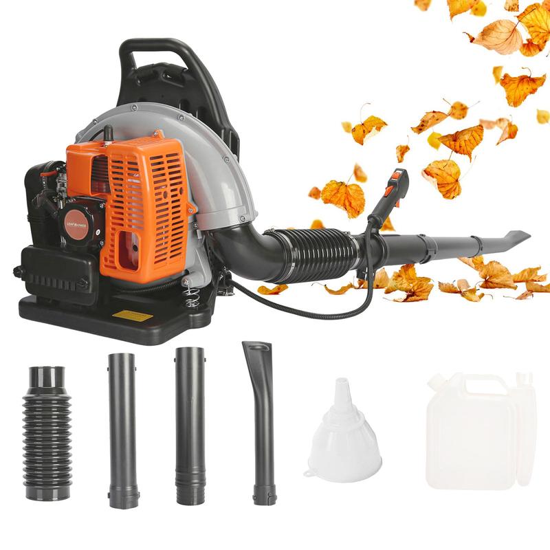 Explorinox Leaf Blower 2-Stroke Engine Multi-purpose 63 Cubic Centimeter High Strength Snow Blower for Outdoor Use with Additional Attachments