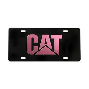 Pink CAT Caterpillar booster license Plate Heavy Equipment Bulldozer Dozer Engines Car Tag Front Truck Accessories