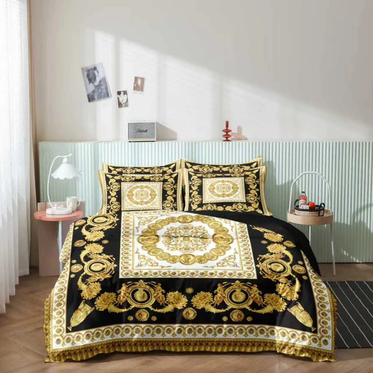 Flower Pattern Duvet Cover Set, 2/3 Counts Including 1 Duvet Cover & 1/2 Pillowcases without Filler, Soft Comfortable Bedding Set for Bedroom Guest R