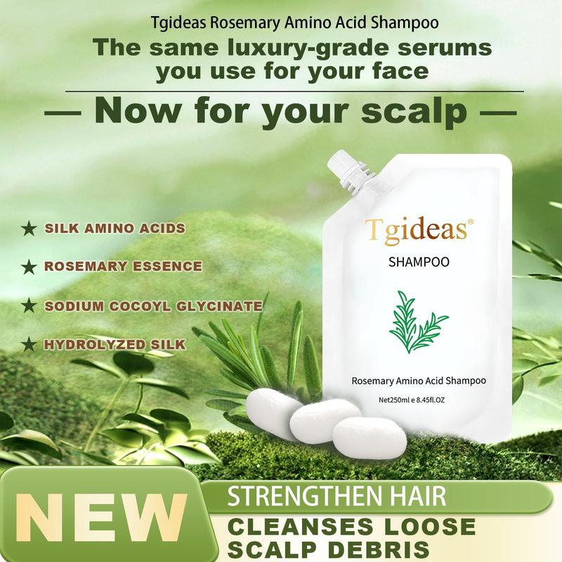 Buy 1 Get 1 Free(Same Model) Tgideas Anti-Hair Fall Hair Loss Treatment Shampoo Oil Control Anti Dandruff Haircare Rosemary Zinc PCA Help Hair Growth Amino r Reduce Hair Loss Scalp Cleanser Conditioner 250ML #SummerWins #DealsForYouDays,back to school