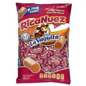 Rica Nuez La Vaquita, Milk Toffee Pecan Flavor / Caramelo Suave Sabor Nuez 12.89 oz bag