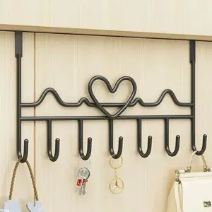 HomeDailyEss 2pcs Over The Door Hook, Over Door Hanger for Coat, Towel, Bag, Robe Vacuum Non-drilled adhesive hook towel rack, Shower Towel Hooks for kitchen, bathroom and toilet, walls, seamless macaroon hook with strong adhesion