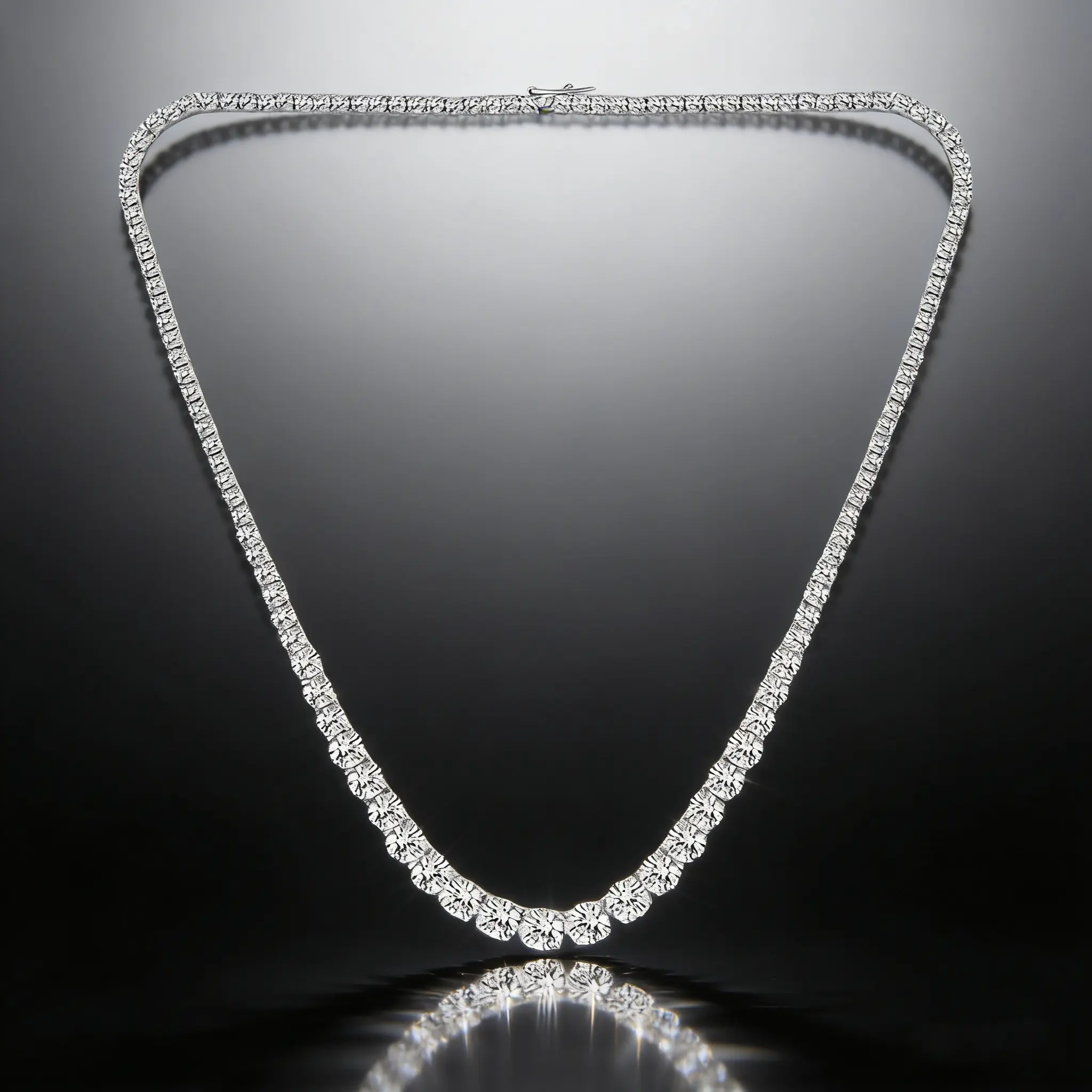 GEMSME Unisex Graduated 3-6MM CZ Tennis Necklace Round Cubic Zirconia Classic Hiphop Style Chain for Men Women 16-24 Inches Valentines Day Birthday Gift YNN1905-W