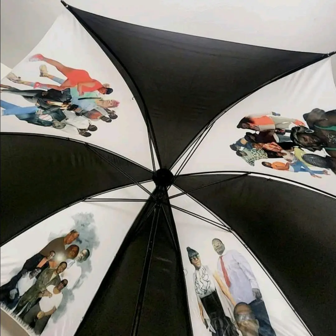 Black and White Golf Umbrella- Xl customized