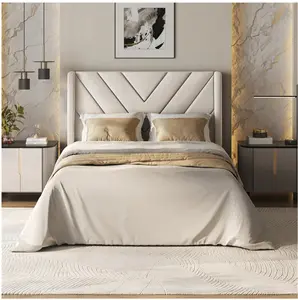 Upholstered Platform Bed with Wooden Slat Support and Tufted Headboard for Adult, Twin, Beige